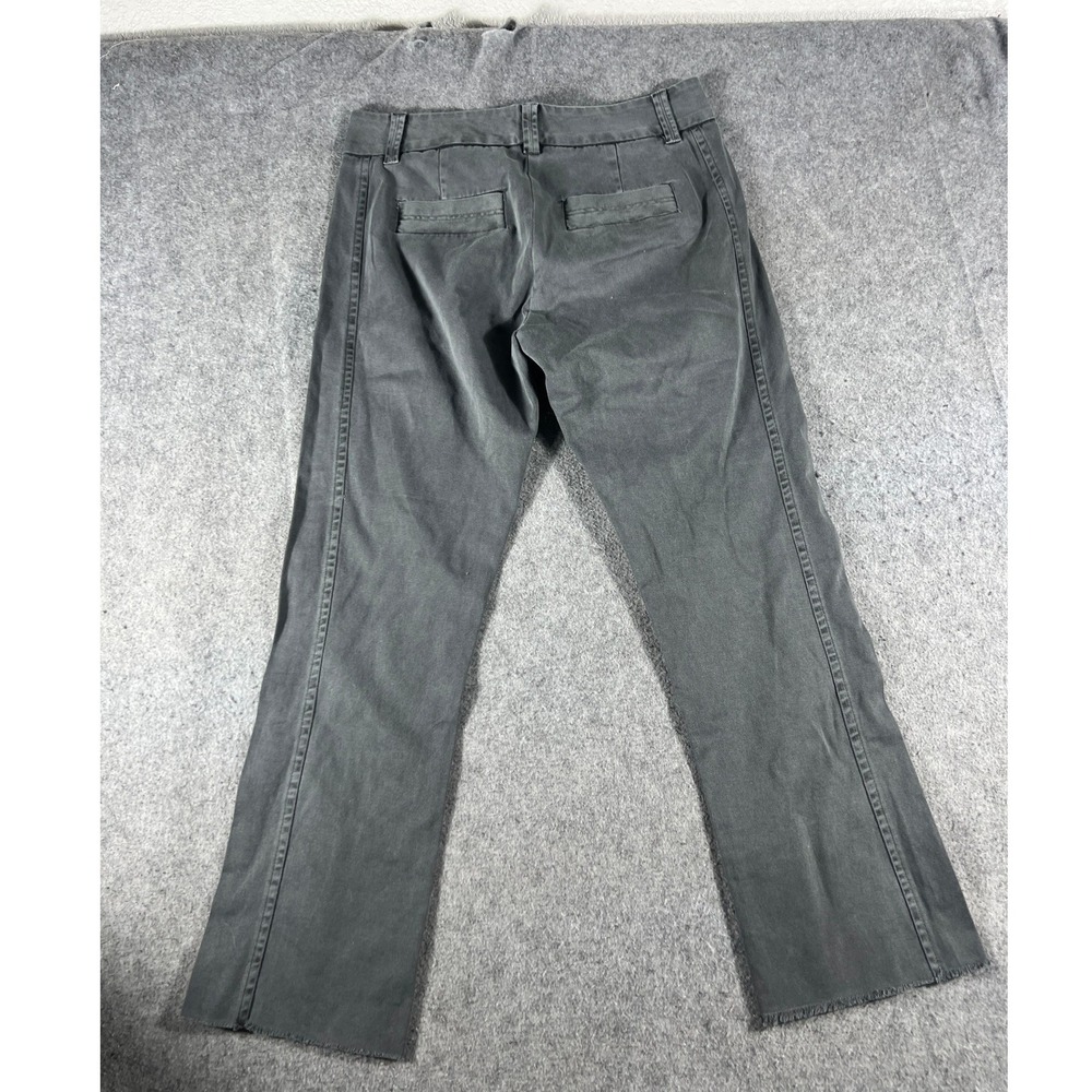 Pharaoh Twill Pants Womens 32x27 Charcoal Gray Straight Leg Raw Hem Utility